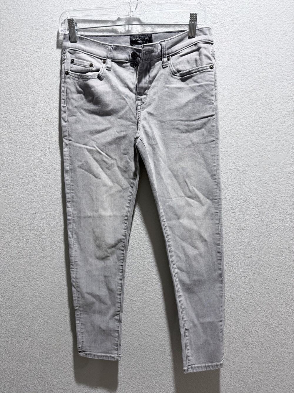 Banana Republic Women’s Jeans 26/2 Sculp Skinny Petite Gray Denim Pants Casual